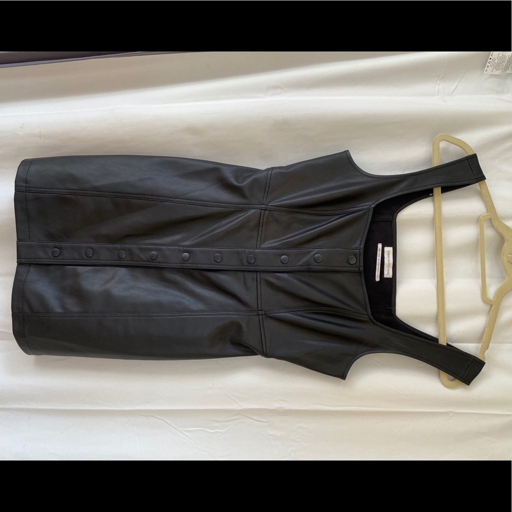 Urban Outfitters black leather shift dress